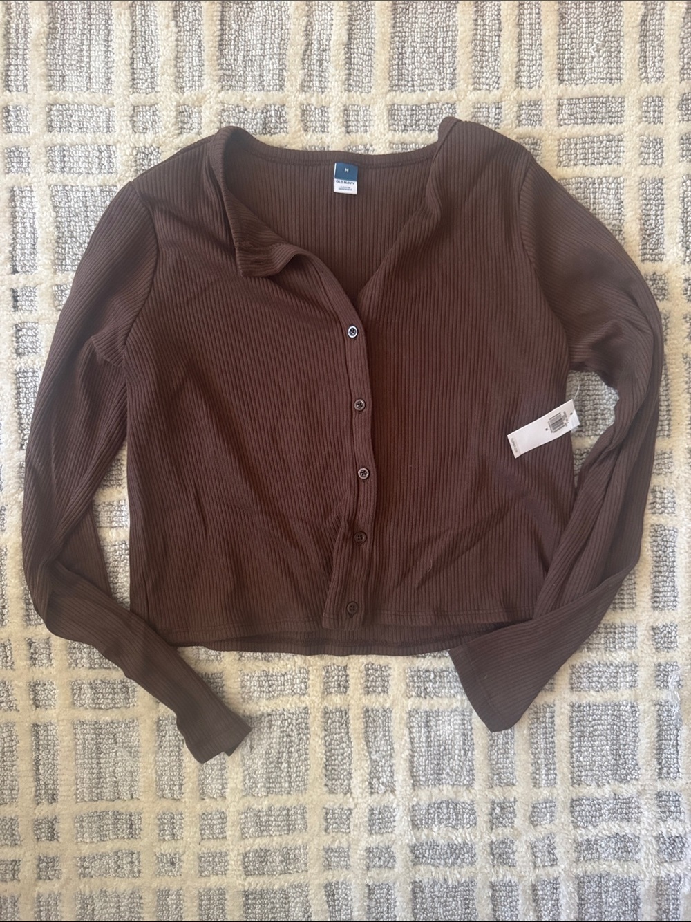 Old Navy ribbed cropped cardigan top
